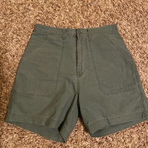 Vintage green camping shorts size S